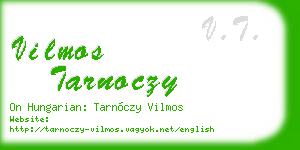 vilmos tarnoczy business card